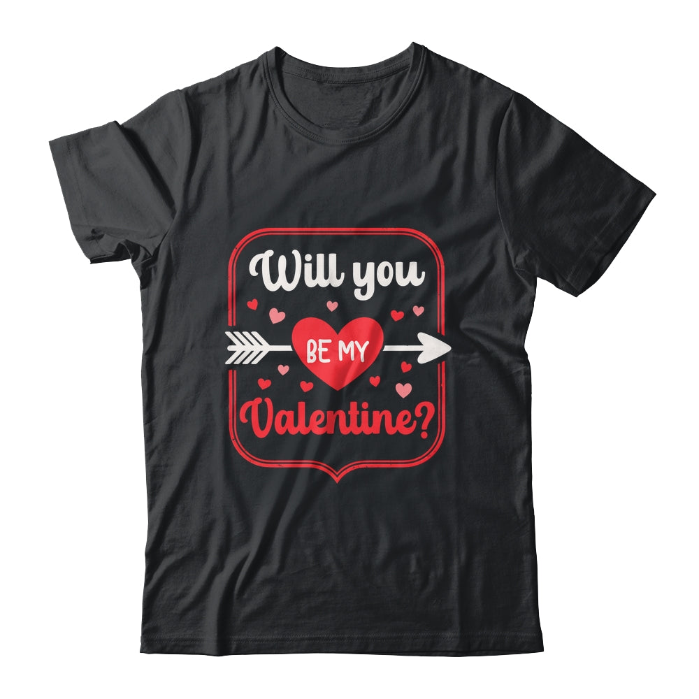 Will You Be My Valentine Love Heart Happy Valentine Women Shirt & Hoodie | teecentury