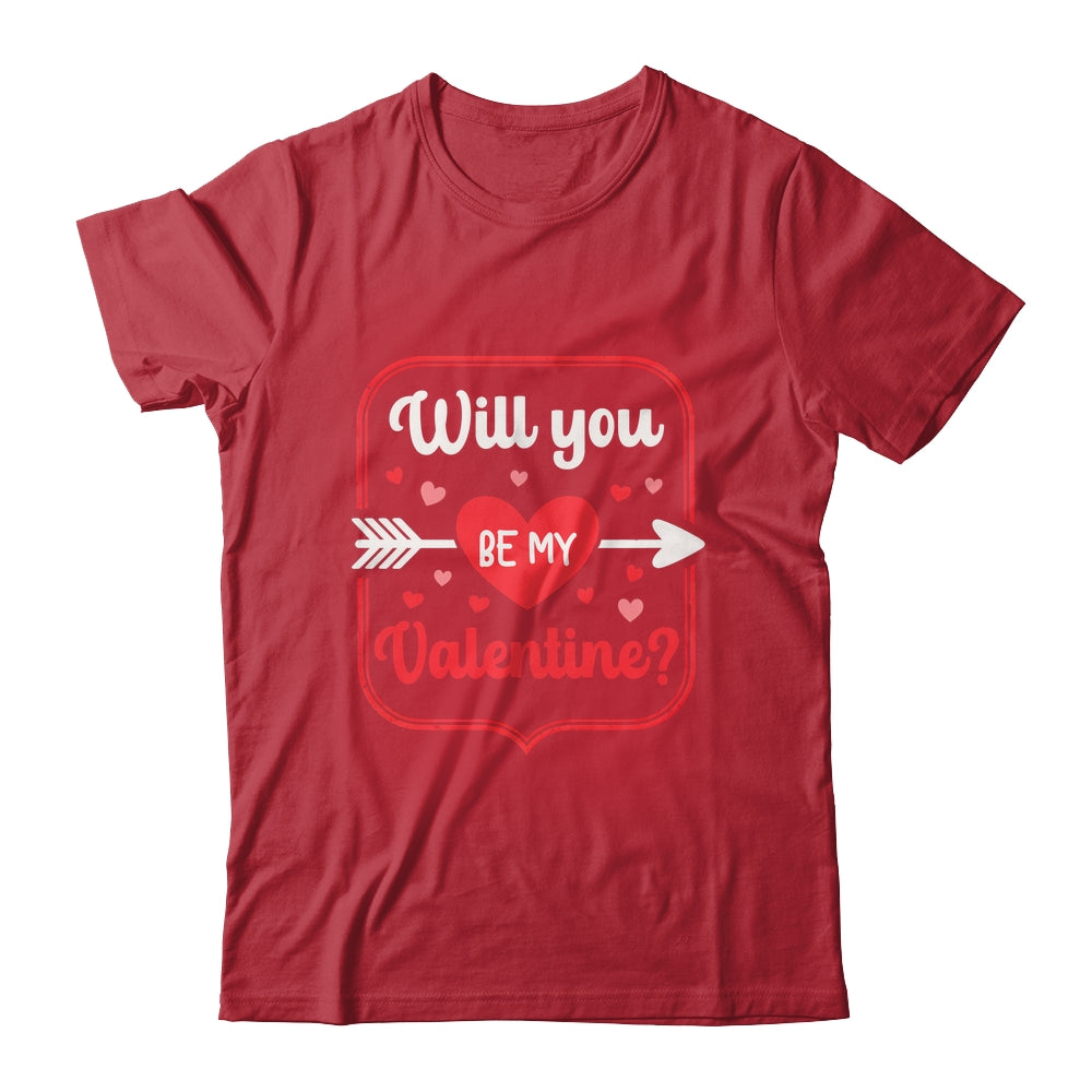 Will You Be My Valentine Love Heart Happy Valentine Women Shirt & Hoodie | teecentury
