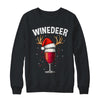 Winedeer Reinbeer Santa Hat Winedeer Couple Xmas Matching Shirt & Sweatshirt | teecentury