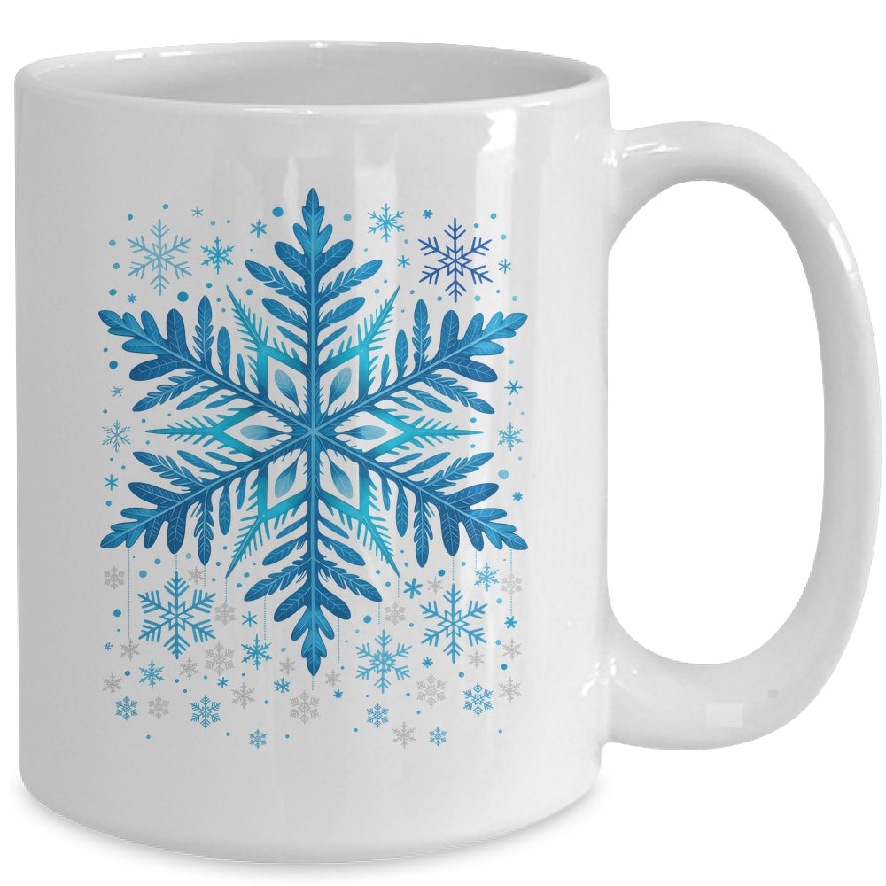 Winter Blue Snowflake Christmas Xmas Costumes Men Women Mug | teecentury
