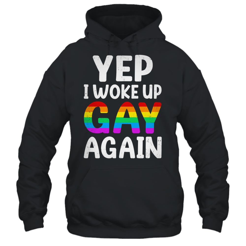 Woke Up Gay Again Pride Rainbow Month Queer Gay Party LGBTQ Shirt & Tank Top | teecentury
