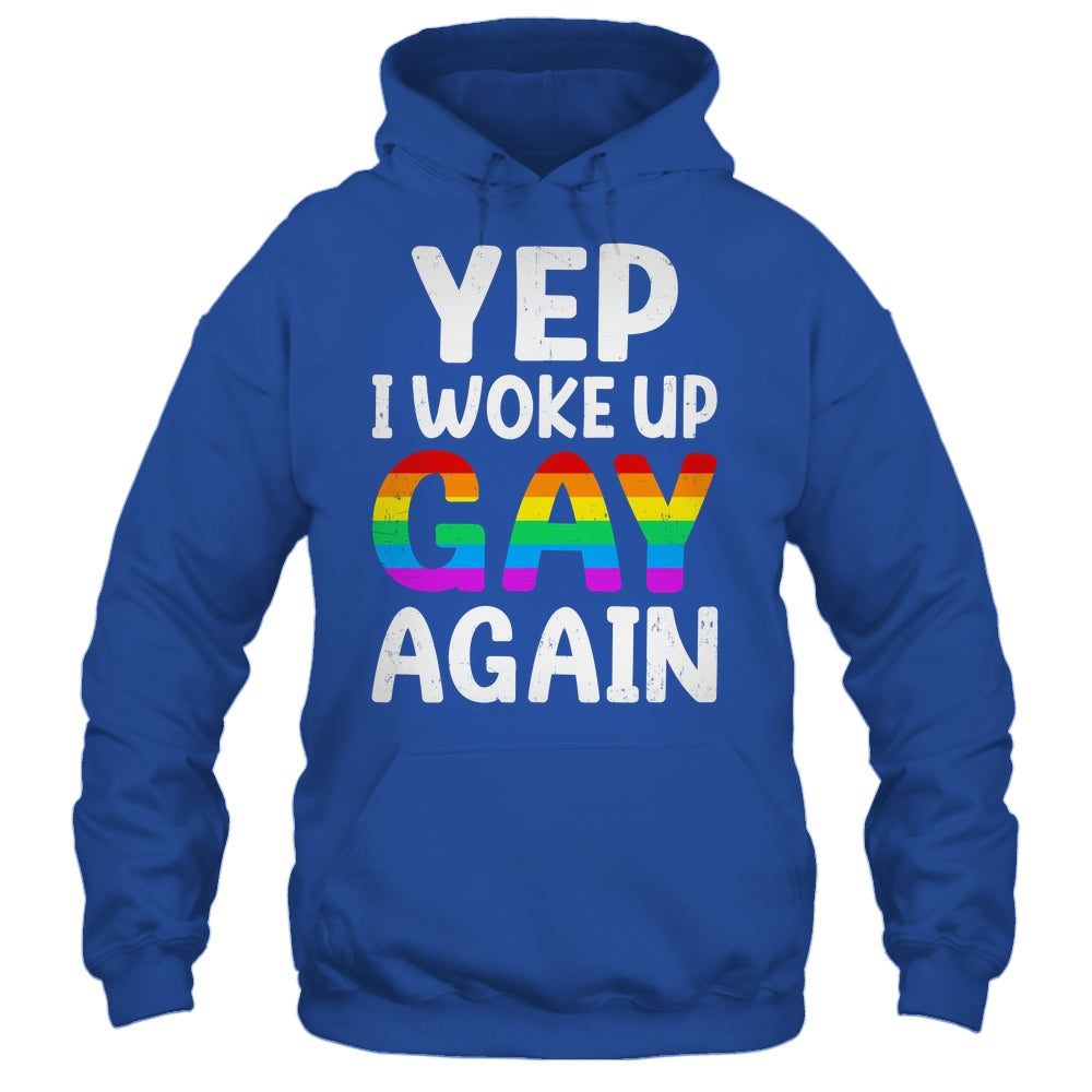 Woke Up Gay Again Pride Rainbow Month Queer Gay Party LGBTQ Shirt & Tank Top | teecentury