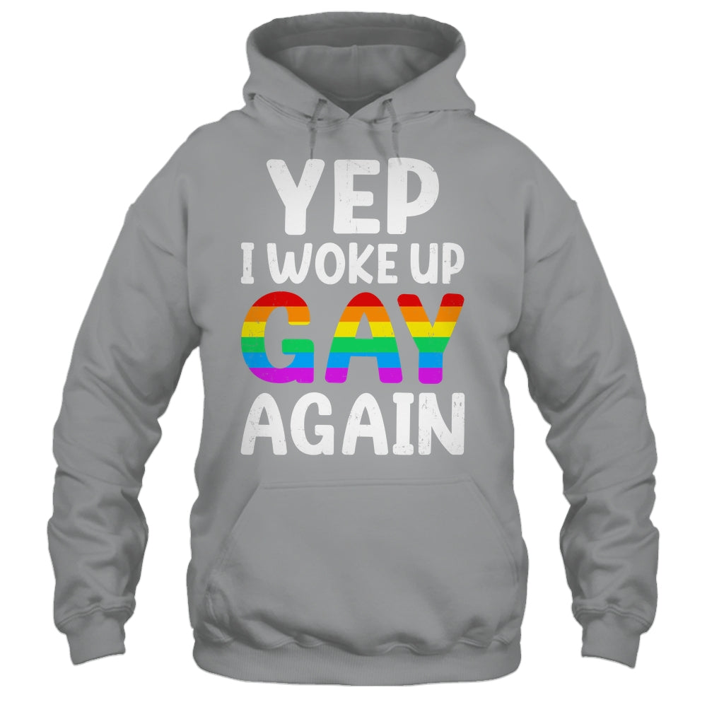 Woke Up Gay Again Pride Rainbow Month Queer Gay Party LGBTQ Shirt & Tank Top | teecentury