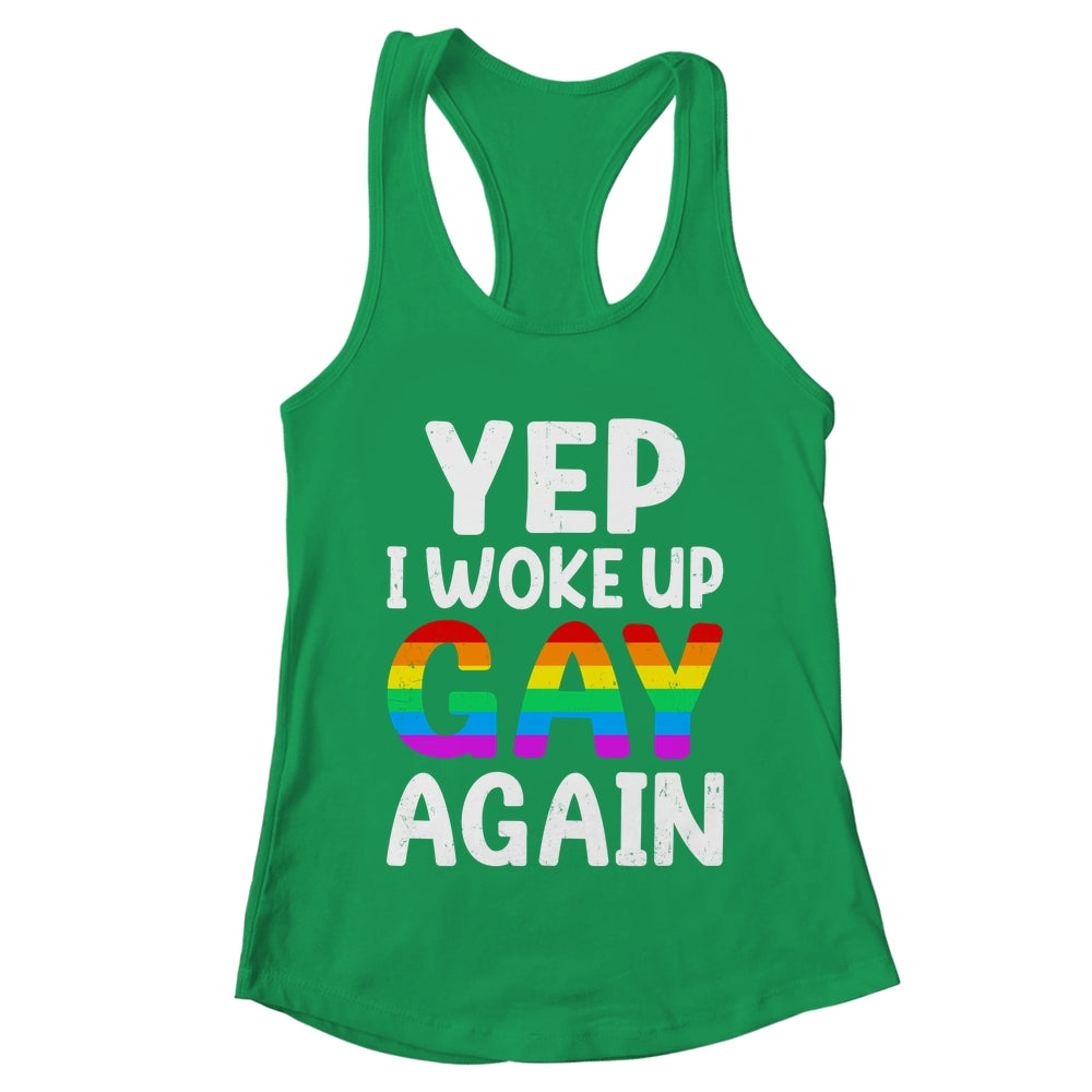 Woke Up Gay Again Pride Rainbow Month Queer Gay Party LGBTQ Shirt & Tank Top | teecentury