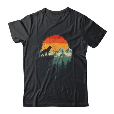 Wolf Graphic Moon Nature Mountains Wildlife Vintage Men Shirt & Hoodie | teecentury