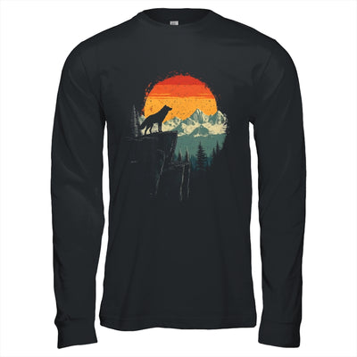 Wolf Graphic Moon Nature Mountains Wildlife Vintage Men Shirt & Hoodie | teecentury