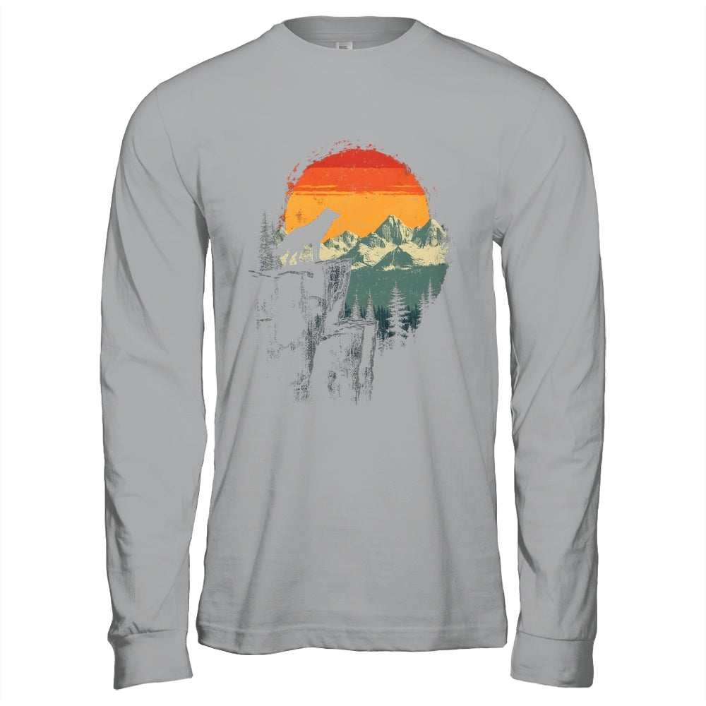 Wolf Graphic Moon Nature Mountains Wildlife Vintage Men Shirt & Hoodie | teecentury