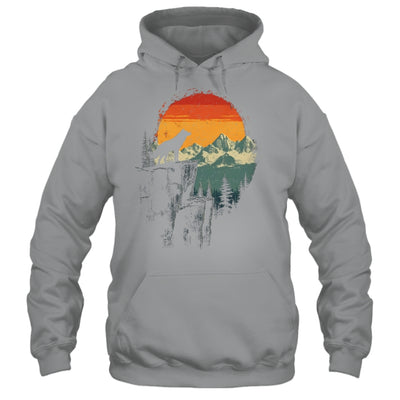 Wolf Graphic Moon Nature Mountains Wildlife Vintage Men Shirt & Hoodie | teecentury