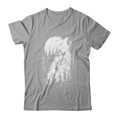 Wolf Howling Moon Forest Nature Wildlife Animal Graphic Tee Shirt & Hoodie | teecentury