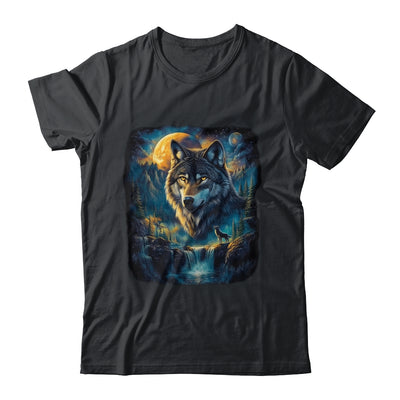 Wolf Howling Moon Forest Nature Wildlife Lovers Animal Men Shirt & Hoodie | teecentury
