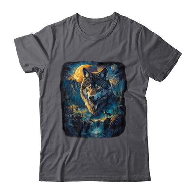 Wolf Howling Moon Forest Nature Wildlife Lovers Animal Men Shirt & Hoodie | teecentury