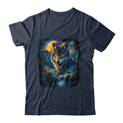 Wolf Howling Moon Forest Nature Wildlife Lovers Animal Men Shirt & Hoodie | teecentury