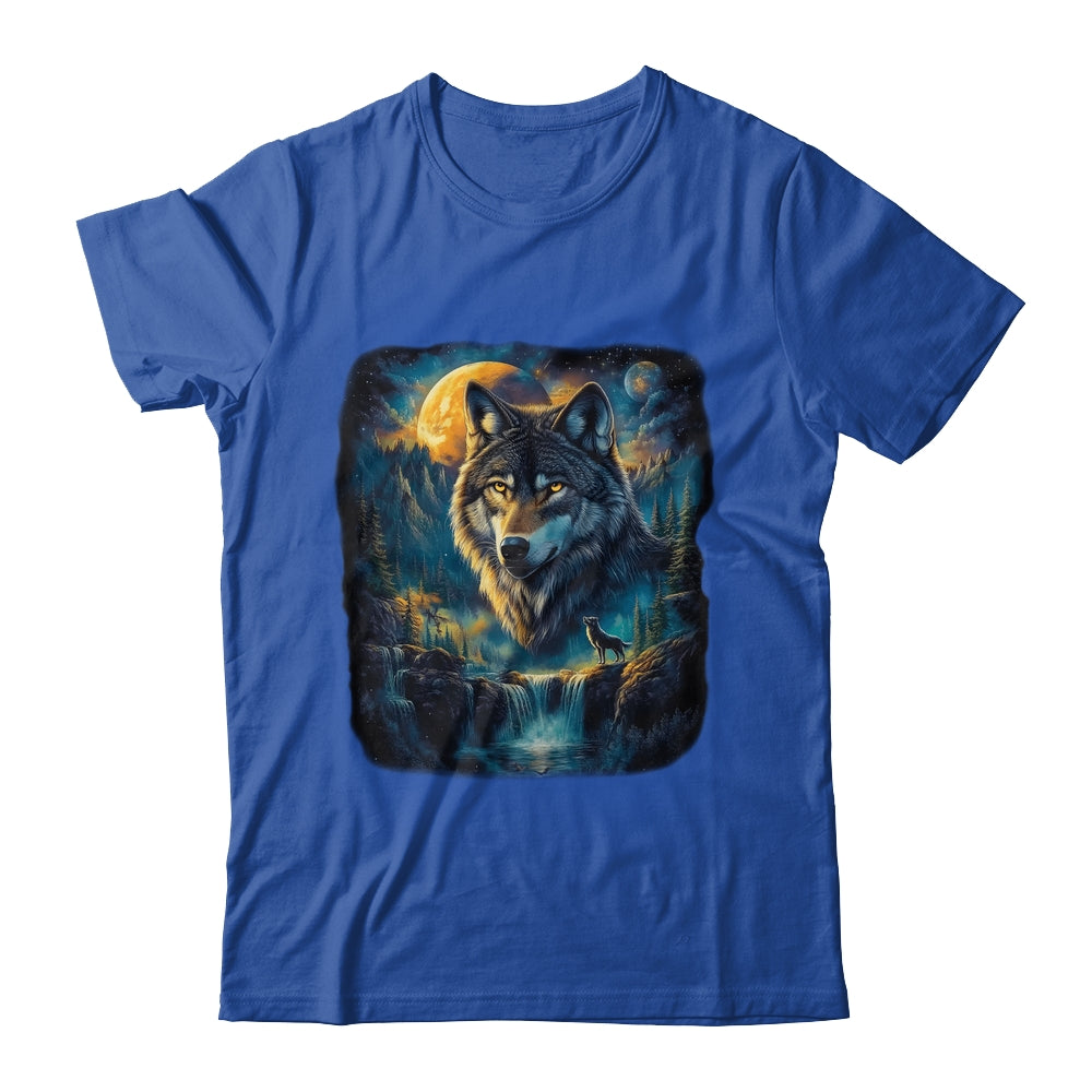 Wolf Howling Moon Forest Nature Wildlife Lovers Animal Men Shirt & Hoodie | teecentury