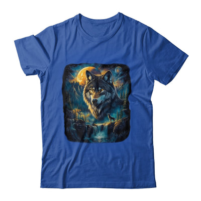 Wolf Howling Moon Forest Nature Wildlife Lovers Animal Men Shirt & Hoodie | teecentury