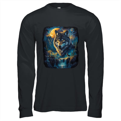 Wolf Howling Moon Forest Nature Wildlife Lovers Animal Men Shirt & Hoodie | teecentury