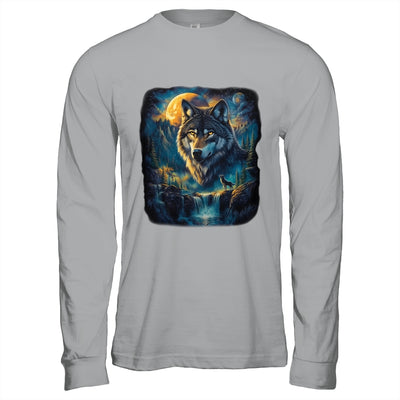 Wolf Howling Moon Forest Nature Wildlife Lovers Animal Men Shirt & Hoodie | teecentury