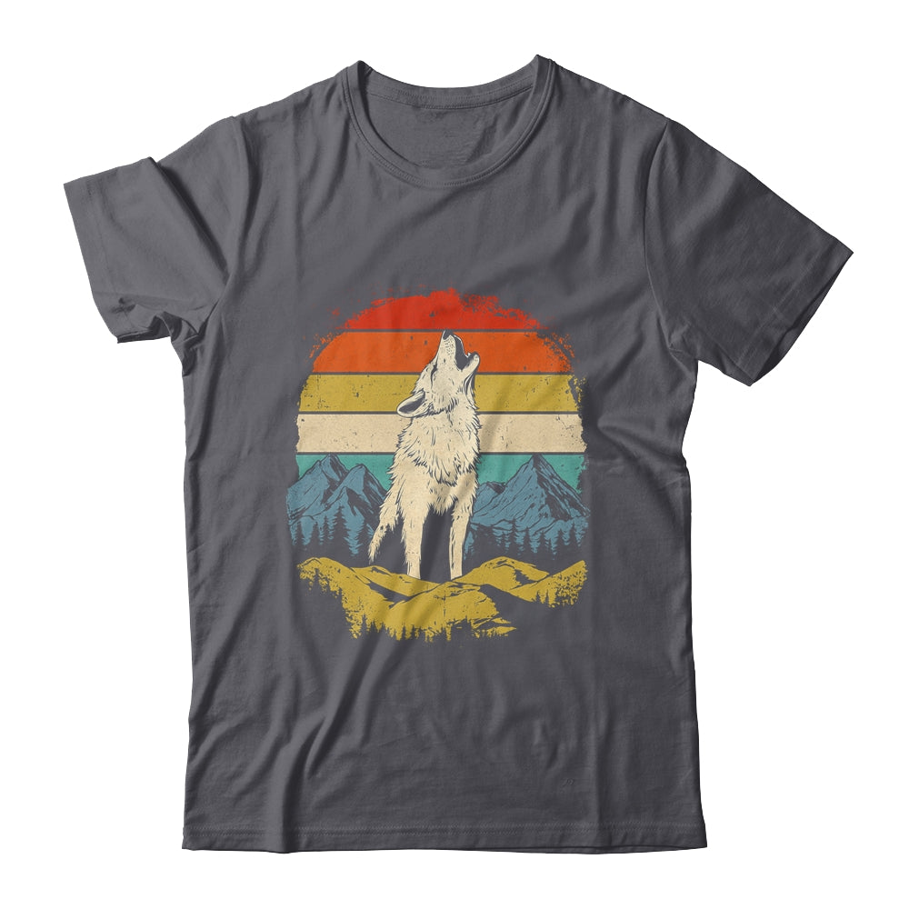 Wolf Howling Moon Graphic Forest Nature Mountains Vintage Shirt & Hoodie | teecentury