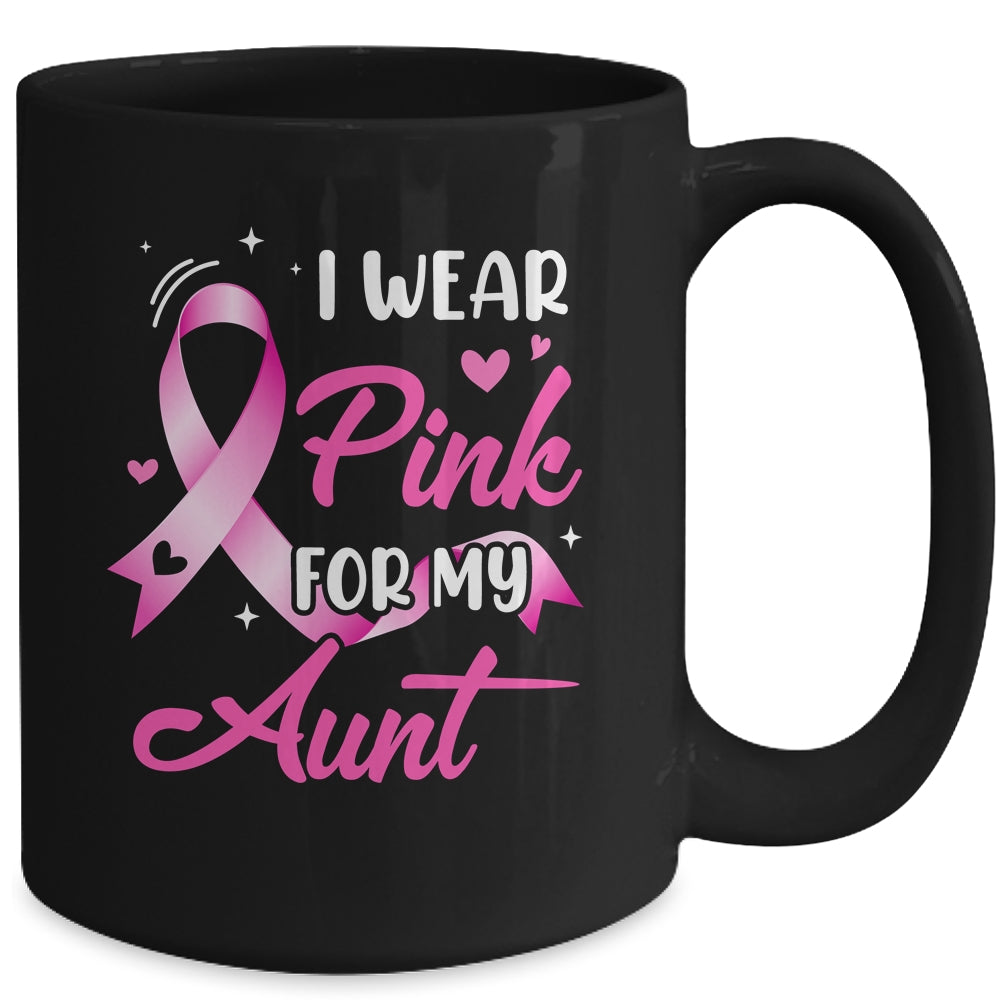 Woman I Wear Pink For My Aunt Breast Cancer Awareness Mug | teecentury