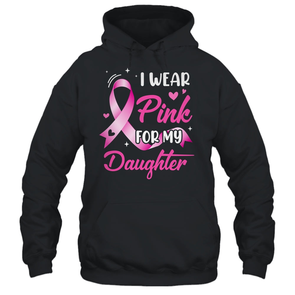 Woman I Wear Pink For My Daughter Breast Cancer Awareness Shirt & Tank Top | teecentury