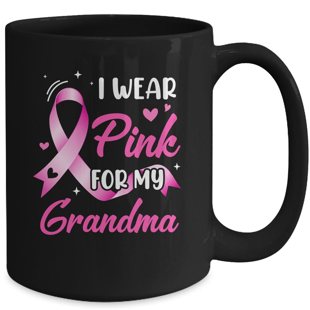 Woman I Wear Pink For My Grandma Breast Cancer Awareness Mug | teecentury