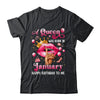 Womens A Queen Was Born In January Happy Birthday To Me Shirt & Tank Top | teecentury