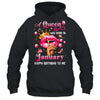 Womens A Queen Was Born In January Happy Birthday To Me Shirt & Tank Top | teecentury