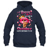 Womens A Queen Was Born In October Happy Birthday To Me Shirt & Tank Top | teecentury