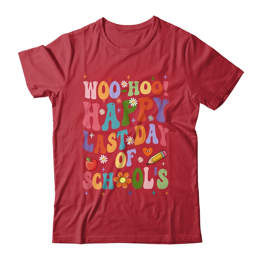 Woo Hoo Happy Last Day Of School Teacher Student Groovy Shirt & Hoodie | teecentury