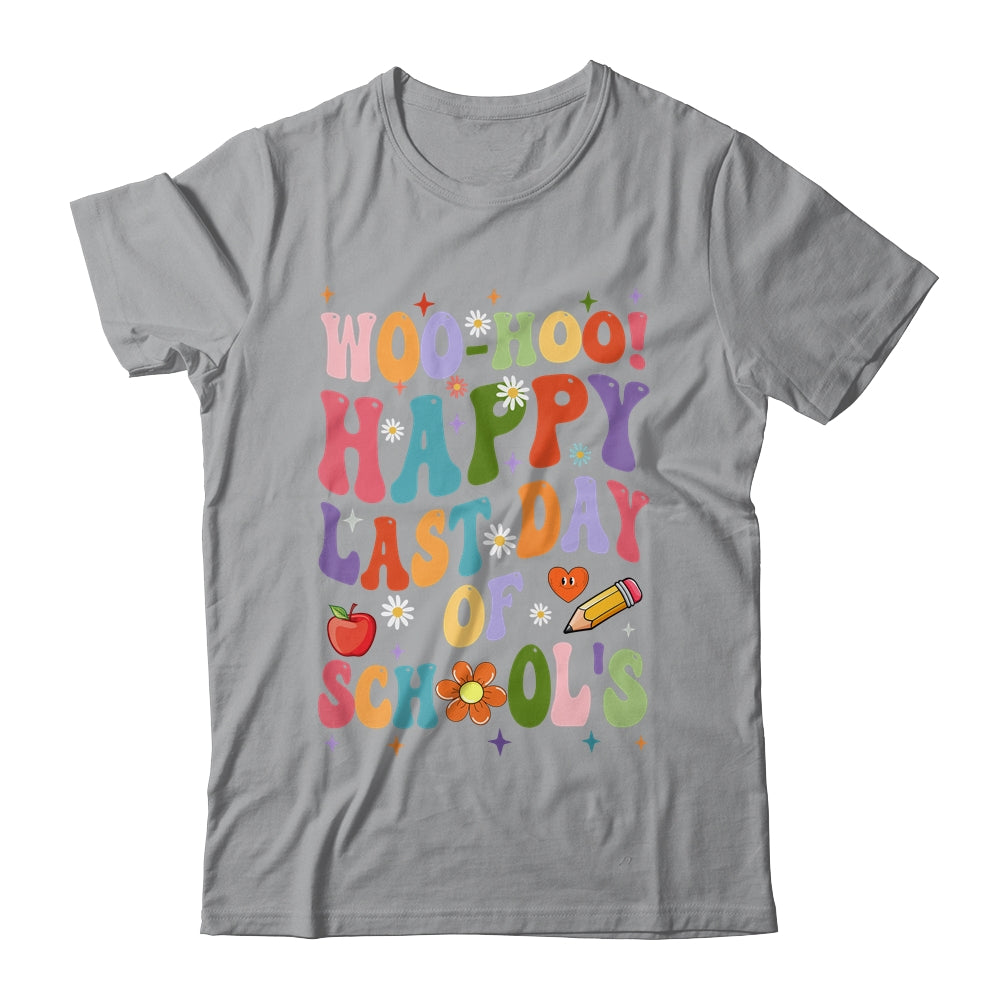 Woo Hoo Happy Last Day Of School Teacher Student Groovy Shirt & Hoodie | teecentury
