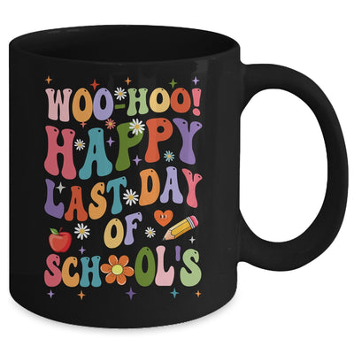 Woo Hoo Happy Last Day Of School Teacher Student Groovy Mug | teecentury
