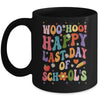 Woo Hoo Happy Last Day Of School Teacher Student Groovy Mug | teecentury