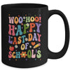 Woo Hoo Happy Last Day Of School Teacher Student Groovy Mug | teecentury