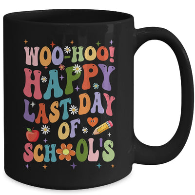 Woo Hoo Happy Last Day Of School Teacher Student Groovy Mug | teecentury