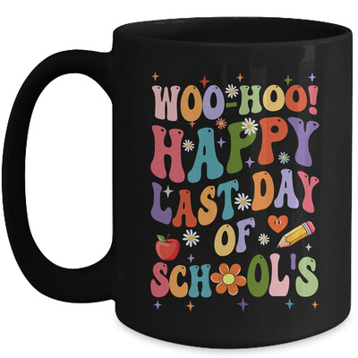 Woo Hoo Happy Last Day Of School Teacher Student Groovy Mug | teecentury