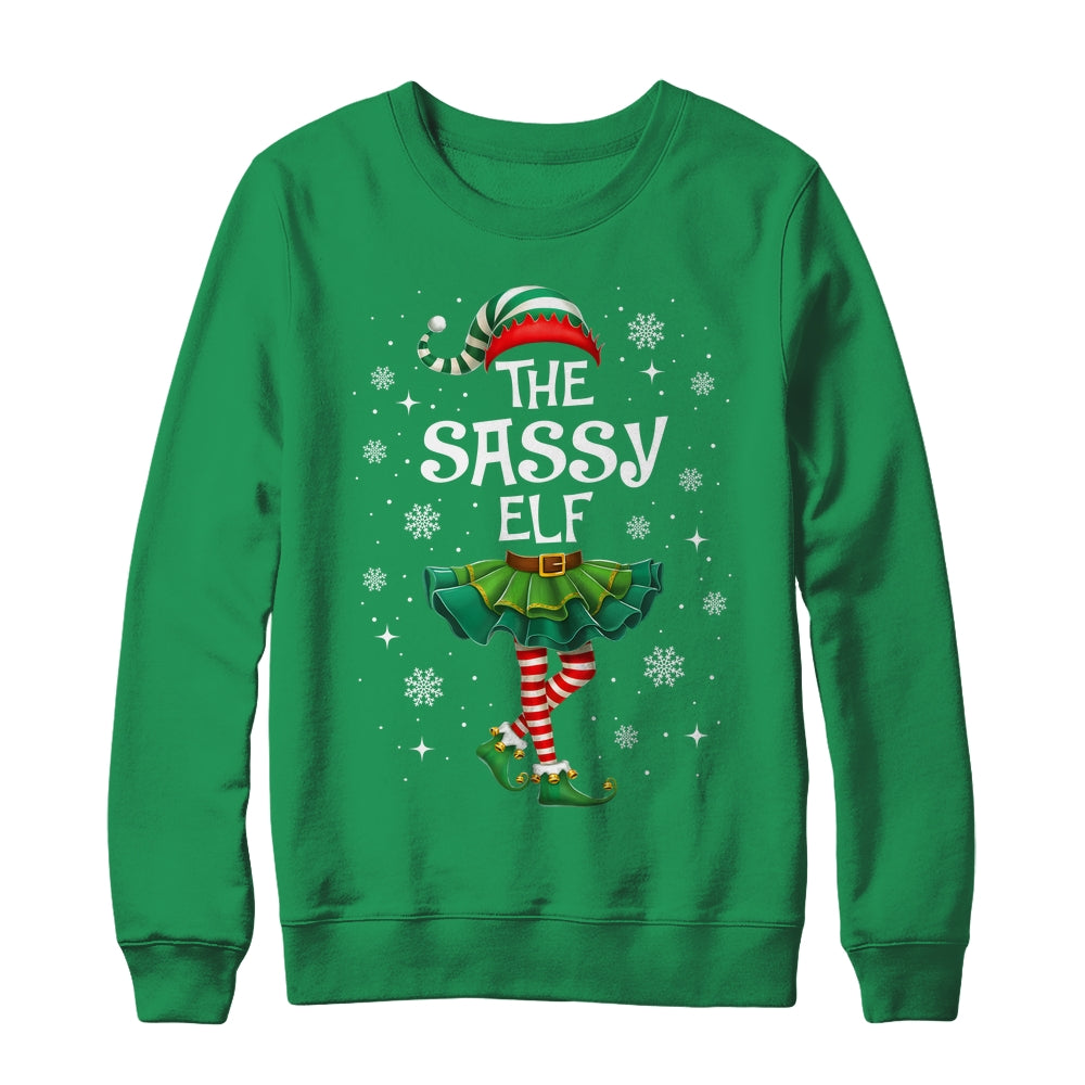Xmas Family Matching Women Mom The Sassy Elf Christmas Shirt & Sweatshirt | teecentury