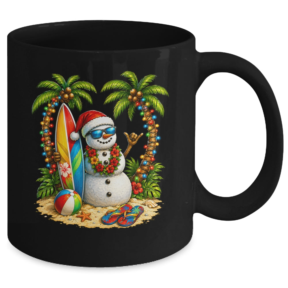 Xmas In June Santa Snowman Beach Summer Christmas In July Mug | teecentury
