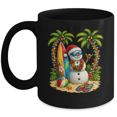 Xmas In June Santa Snowman Beach Summer Christmas In July Mug | teecentury