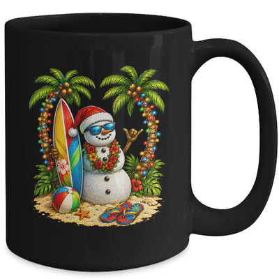 Xmas In June Santa Snowman Beach Summer Christmas In July Mug | teecentury
