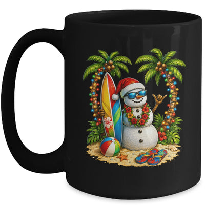 Xmas In June Santa Snowman Beach Summer Christmas In July Mug | teecentury