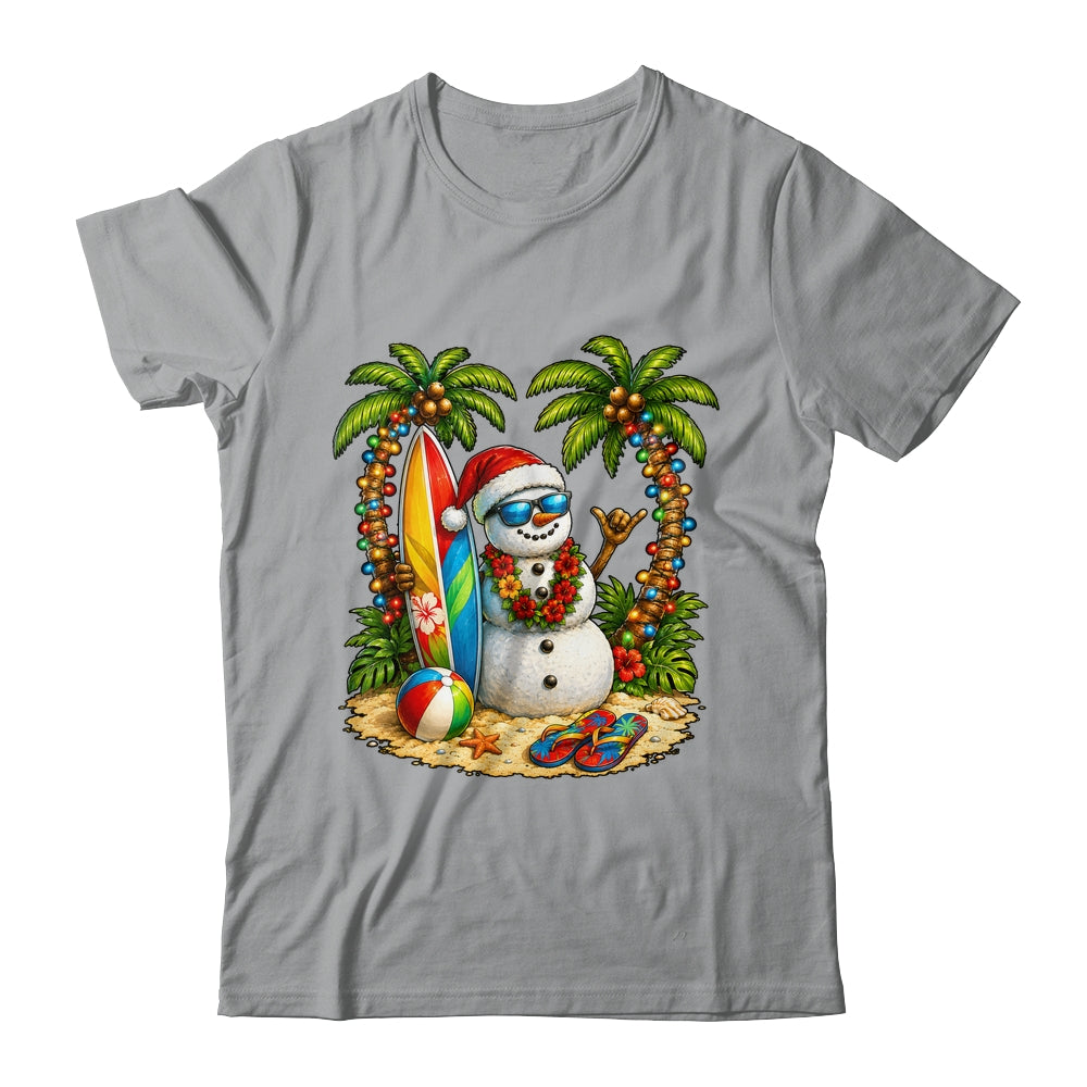 Xmas In June Santa Snowman Beach Summer Christmas In July Shirt & Tank Top | teecentury