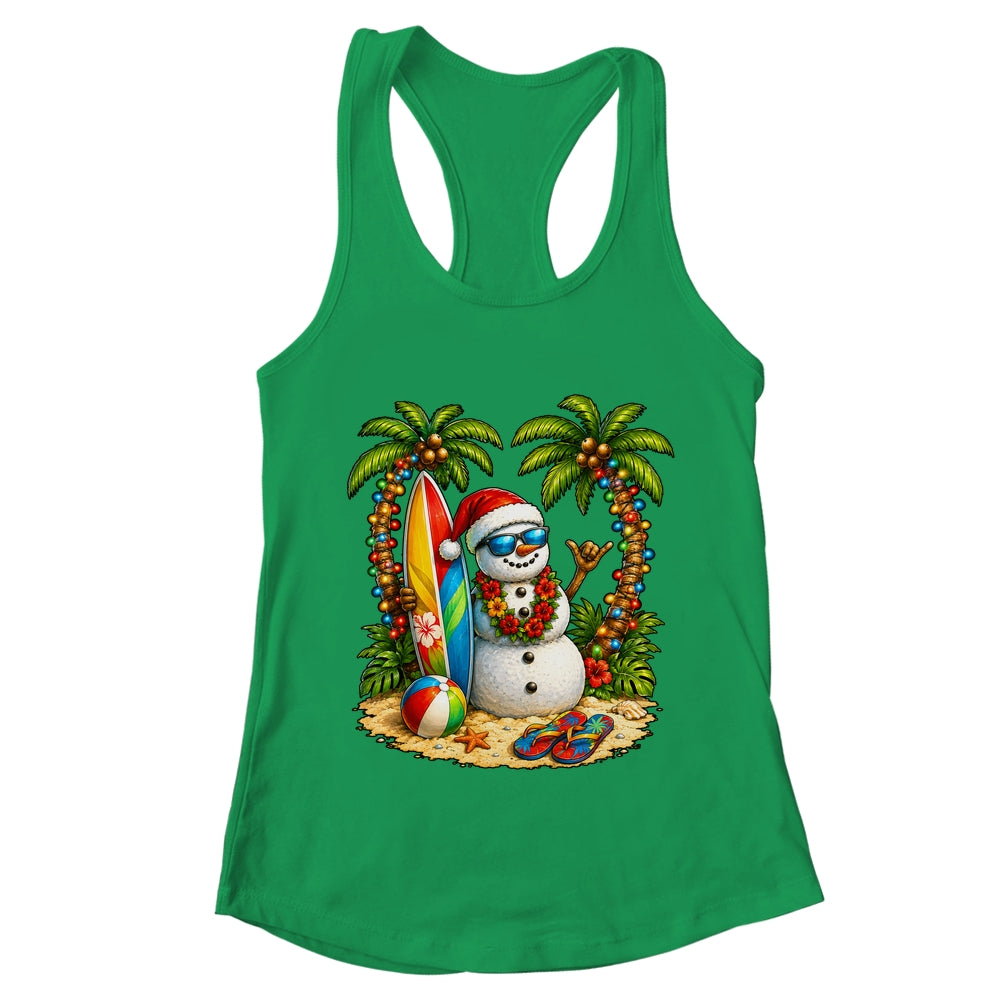 Xmas In June Santa Snowman Beach Summer Christmas In July Shirt & Tank Top | teecentury