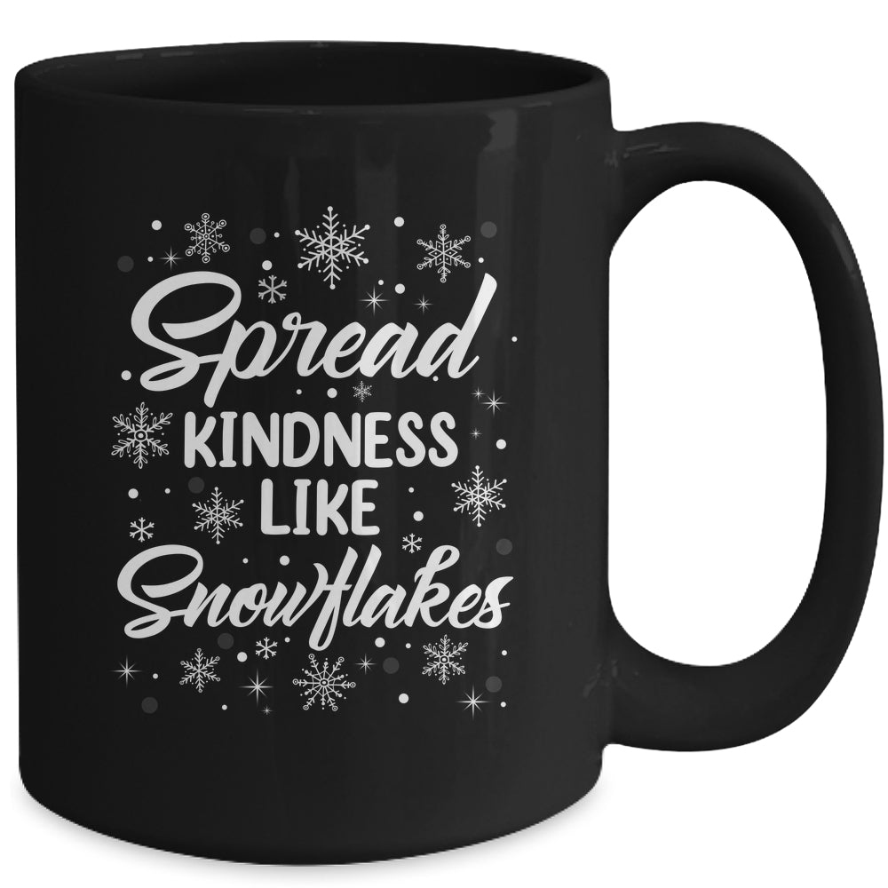Xmas Themed Spread Kindness Like Snowflakes Merry Christmas Mug | teecentury