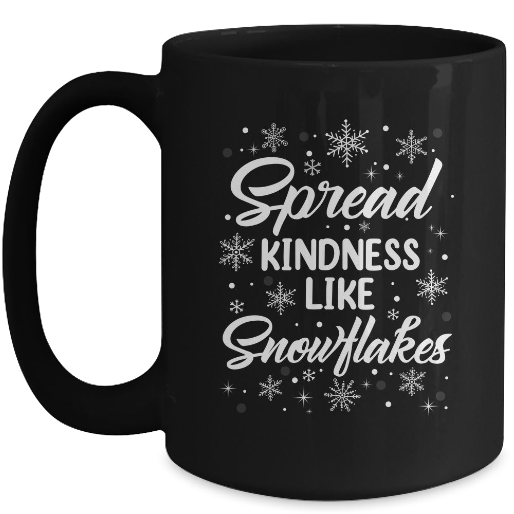 Xmas Themed Spread Kindness Like Snowflakes Merry Christmas Mug | teecentury
