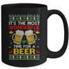 Xmas Wonderful Time For A Beer Ugly Christmas Funny Mug | teecentury