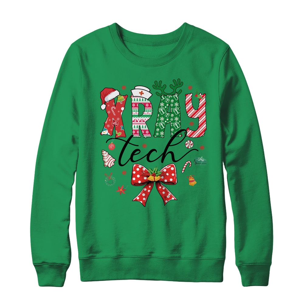 Xray Tech Christmas Coquette Bow Rad Tech Radiology Shirt & Sweatshirt | teecentury
