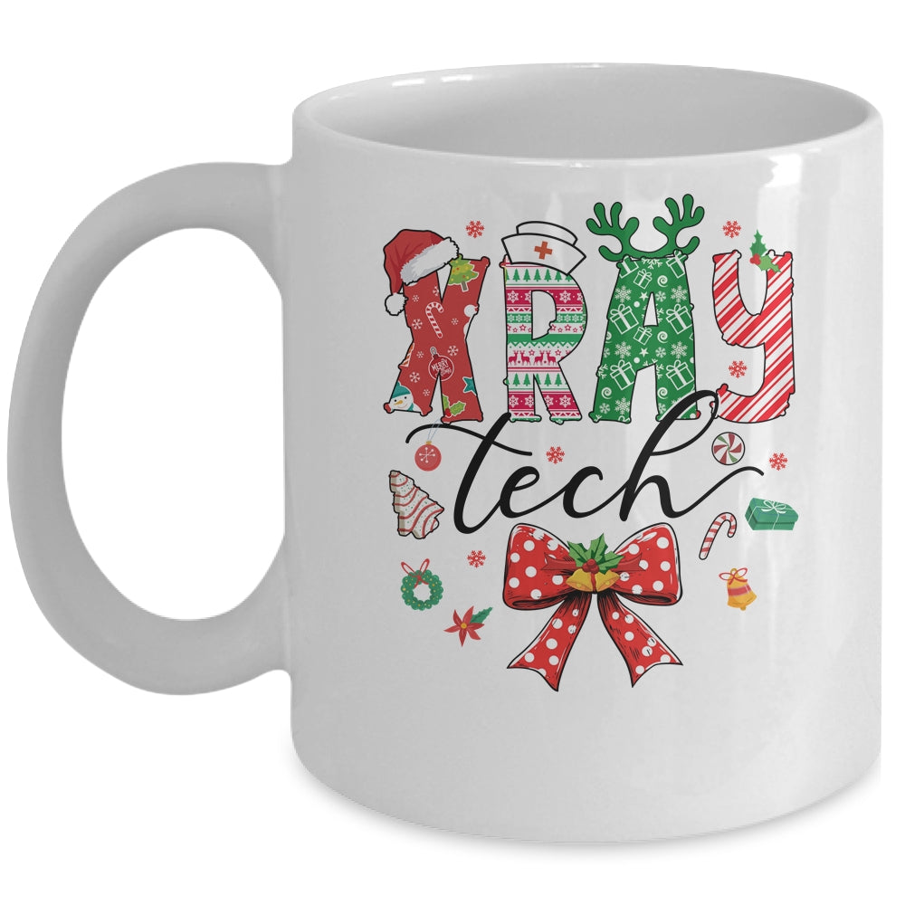 Xray Tech Christmas Coquette Bow Rad Tech Radiology Mug | teecentury