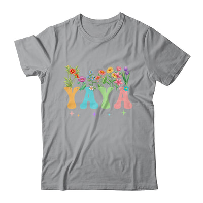 Yaya Women Wildflower Floral Design Yaya Mothers Day Shirt & Tank Top | teecentury