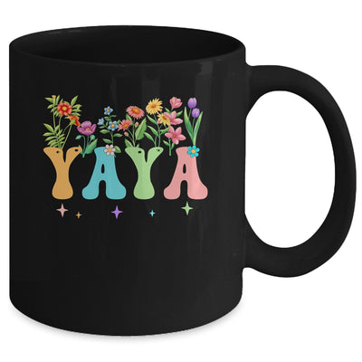 Yaya Women Wildflower Floral Design Yaya Mothers Day Mug | teecentury