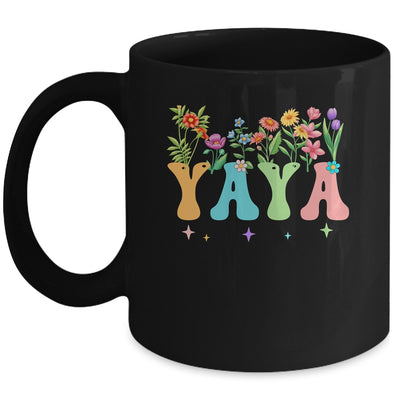 Yaya Women Wildflower Floral Design Yaya Mothers Day Mug | teecentury
