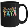 Yaya Women Wildflower Floral Design Yaya Mothers Day Mug | teecentury